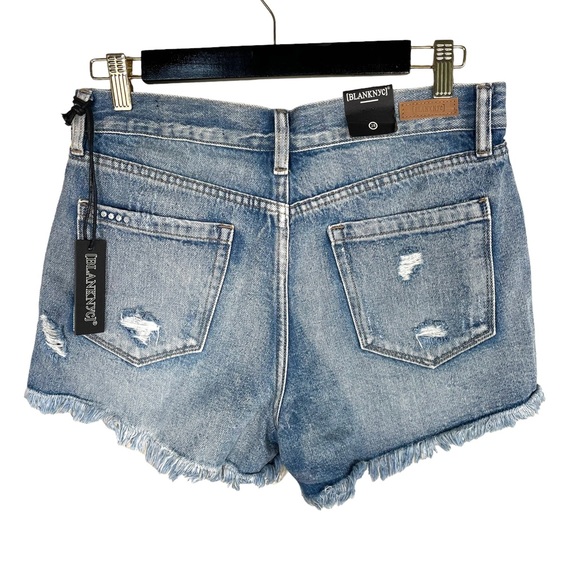 NWT Blank NYC Distressed High Rise Denim Short - Picture 4 of 13